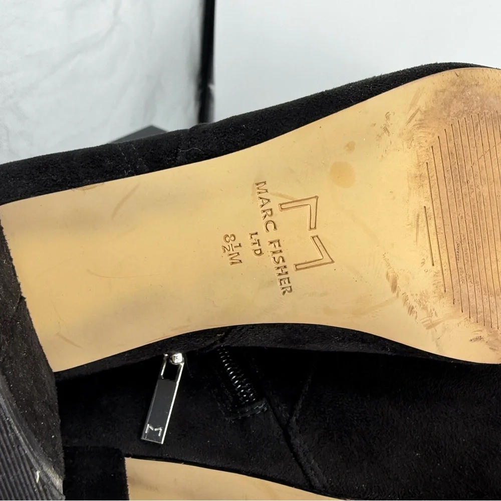 Marc Fisher Jayne Over The Knee Black faux Suede‎ Boots  Size 8.5